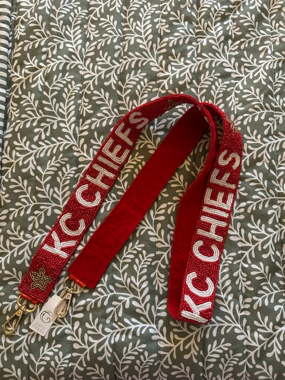 KC CHIEFS Beaded Red Strap